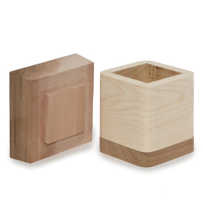 3" Yellow Cedar Bentwood Box
